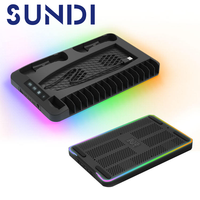 Station de charge et support de refroidissement personnalisés pour console PS5 Slim avec contrôleur LED RGB en gros