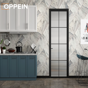 Oppein 96 Asian <strong>Bali</strong> Aluminum Alloy Glass Modern Designs Swing Gizmo Bathroom <strong>Door</strong> Cheap Wooden Internal <strong>Door</strong> for Hotels Houses - Product Image 2