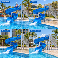 Kommerzielle Resort-Hotel-Wasserpark-Ausrüstung: Fiberglas-Rutschen, Regenbogen-Rutsche, Aqua-Park-Schwimmbadrutschen für Kinder