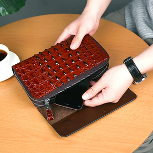 Nuevo Estilo de Bolso de Mano para Hombre, Piel Sintética con Patrón de Cocodrilo, Doble Cremallera, Gran Capacidad, Bolso de Mano Informal de Moda, Moderno para Hombre - Product Image 5