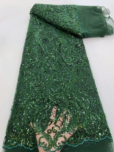 Tessuto di Lusso con Perline Pesanti <span class=keywords><strong>per</strong></span> <span class=keywords><strong>Abiti</strong></span> <span class=keywords><strong>da</strong></span> <span class=keywords><strong>Sposa</strong></span>, Tessuto di Alta Qualità <span class=keywords><strong>per</strong></span> Atelier - Product Image 5