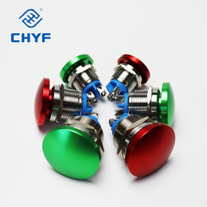 CHYF 16mm 19mm 22mm rosso verde fungo interruttore a pulsante di arresto di emergenza 250V blocco in metallo pulsante - Product Image 3