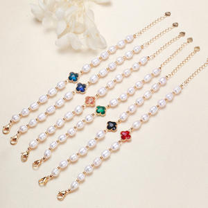 Joyería de Perlas de Agua Dulce al por Mayor, Cuentas de Arroz y Pulseras de Bolas Negras, Colección de Dijes Estilo Zhuji, Moda para Venta Ambulante - Product Image 2