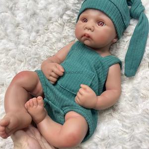 Muñeca de Silicona de 39 cm con Ojos Abiertos, Muñeca de Silicona Reborn, Juguetes de Silicona Sólida Realistas, Muñecos de Niño Recién Nacido, Regalo de Cumpleaños - Product Image 5