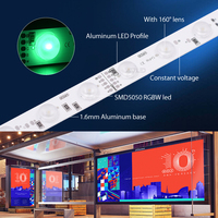 Bande LED diffuseur avec lentille RGBW, 28 LED, 24V, SMD 5050, pour boîte lumineuse en tissu
