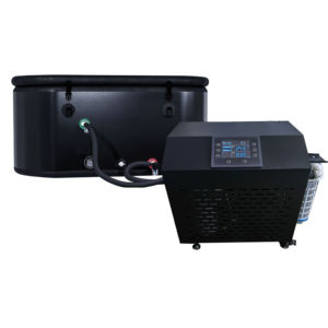 ตู้แช่น้ำแข็งพีวีซีสี่เหลี่ยมแบบพกพา1HP อ่างแช่น้ำแข็งแบบแช่เย็นพร้อมชิลเลอร์สำหรับใช้งานกลางแจ้งพิมพ์โลโก้ - Product Image 1