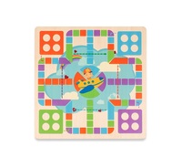 Jeu d'échecs en bois 2 en 1 pour enfants pour filles et garçons de 3 4 5 ans