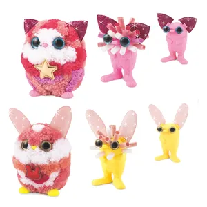 preschool diy educational toys juguete de peluche deer cat mouse rabbit arts and crafts sets mini animals toys soft plush toys