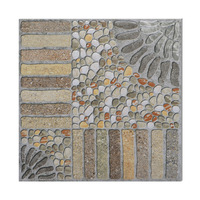 Carreaux de sol en céramique imitation pavés rustiques, antidérapants, style antique, pour extérieur, balcon, terrasse, jardin, cour - 400x400mm