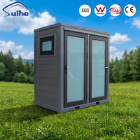 Salle de bain et toilettes préfabriquées amovibles, étanches, en conteneur portable pour chantier de construction et camp de travail