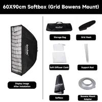 Godox SL100D Photo Dual LED Light Professional Video Studio Light avec 2.8m Stand 60*90cm Softbox QR-P60T Soft Box Lighting Kit