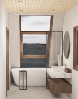 Maison en bois préfabriquée en forme de A, villa de luxe, petite maison avec terrasse confortable et chambre à coucher