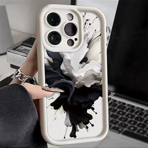 Funda para Teléfono Móvil con Diseño de Tinta Blanca y Negra para iPhone 16 15 17 <span class=keywords><strong>AirPro</strong></span> Max, Carcasa Trasera de Color Caramelo, Venta al Por Mayor - Product Image 5