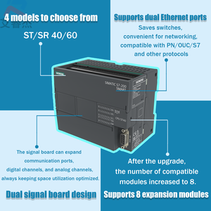 โมดูลซีพียูมาตรฐานใหม่แท้ 6ES7288-1ST40-0AA2 รุ่น ST40 สำหรับ SIMATIC S7-200 SMART ST40 คอนโทรลเลอร์แบบตั้งโปรแกรมได้ 24DI/16DO พร้อมพอร์ต PROFINET 2 ช่อง - Product Image 4