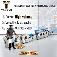 Ligne de production industrielle automatique de pâte feuilletée, machine à étaler la pâte laminée multi-produits, machine à faire des croissants et des pâtisseries danoises