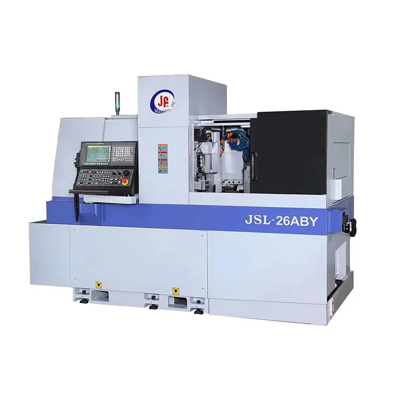 China Hot Sell JSL-26ABY 2 Spindel Cnc Drehmaschine mit hoher Qualität in Ägypten Swiss Type Cnc Automatik drehmaschine