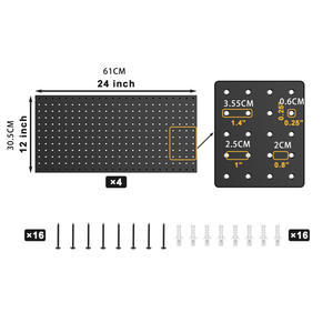 Panneau de présentation mural en acier au carbone étanche Havors TS-001, personnalisable OEM, sans perçage, à découper sur mesure, pour atelier, 13+ outils - Product Image 4