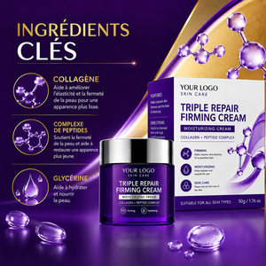 Crema de Belleza Avanzada Hidratante y Reafirmante, Mejora las Líneas Finas, Complejo de Péptidos de Colágeno, Crema Reafirmante de Triple Reparación para Piel Madura - Product Image 2