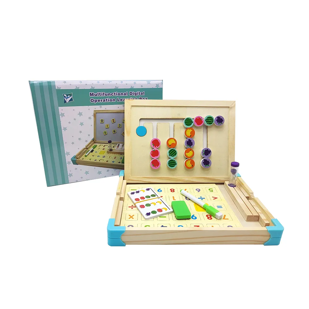 Elsas ahşap çok fonksiyonlu dijital çalışma öğrenme kutusu erken çocuk erken eğitim matematik oyuncak hissettim