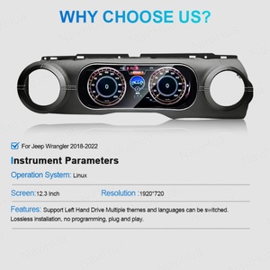 NaviHua <b>Digital</b> Cluster LCD Dashboard 12.3 Inch Cockpit Upgrade <b>for</b> Jeep Wrangler JL 2018-2022 Interior Kit Multimedia - Product Image 6