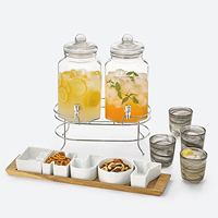 Ensemble de 6 plateaux de service et bols à collation en bois d'acacia, assiettes à fruits et condiments en bois, vaisselle pour fêtes et restaurants