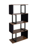 YQ FOREVER – armoire à livres d'angle industriel en bois Antique, étagère à livres sur pied à 4 niveaux