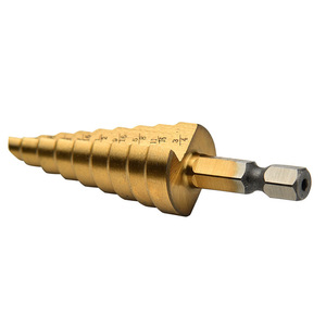 Diy 3Pc Hex Shank Imperial <b>Step</b> <b>Drill</b> Set 3-12 4-20 4-12 High Speed Steel For Metal Wood Plastic - Product Image 5