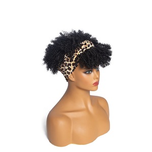 Perruque courte bouclée parfumée et charmante J308, bandeau en fibre synthétique pour femmes, convient à toutes les formes de visage - Product Image 2