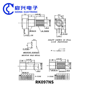 RV097NS 5 Chân Xoay Mono Chiết Áp Với Chuyển Đổi Cho Âm Thanh - Product Image 5