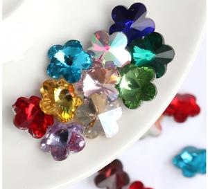 Diamant en forme de fleur de prunier, diamant en verre à fond pointu de forme irrégulière, accessoires de bijoux DIY en diamant appliqué - Product Image 5