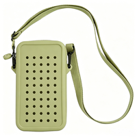 Chinfai Nouvelle Tendance Mode Mini Sac Téléphone Portable pour Femme en Silicone Sac de Rangement pour Téléphone Portable Sac Bandoulière pour Téléphone Portable Femme Sac Jibbitz
