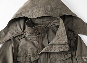 Ensemble de veste tactique à capuche pour homme en camouflage d'hiver, 100% coton, résistant à l'eau, coupe-vent, respirant pour les sports de plein air - Product Image 4
