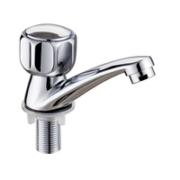 Robinet de lavabo monotrou en alliage de zinc chromé, personnalisable et abordable, pour salle de bain en Asie du Sud-Est