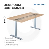 Bureau assis-debout électrique à double moteur JIECANG CE/UL, table élévatrice pour ordinateur, réglable en hauteur