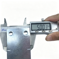 Plaque de raccordement plate en acier au carbone zingué pour l'assemblage de cadres de lit, armoires et meubles en bois