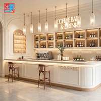 Comptoir de service et de présentation sur mesure pour café, pub et bar, solution tout-en-un pour usine