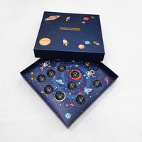 Élégante boîte à chocolat vide magnétique en papier enduit rigide avec logo personnalisé Boîte d'emballage cadeau recyclable avec plateaux d'insertion