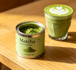 Té Matcha Molido en Piedra de 50g, Grado Ceremonial Premium, Polvo Fino para Repostería y Smoothies en Lata - Product Image 1