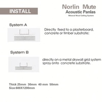 Système de plafond acoustique sans joint en fibres minérales, panneaux acoustiques en plâtre mono, surface lisse blanche en marbre naturel