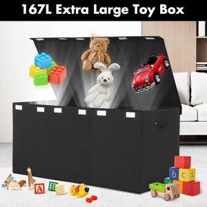 Extra Large Toy <b>Storage</b> Organizer with Lid - Sturdy <b>Collapsible</b> Toy Chest <b>Storage</b> <b>Box</b> with Cute Design - Product Image 2
