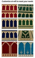 Tapis de prière vert pour mosquée, sur mesure, en nylon, tufté et tissé, pour la prière musulmane