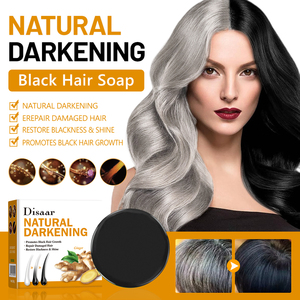 Jabón Capilar Disaar de Jengibre y Aceite de Lavanda, Champú Sólido de Limpieza Básica para Oscurecer el Cabello, Champú Herbal en Barra para Cabello Negro - Product Image 2