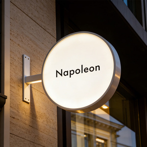 Insegne Luminose Rotanti Bifacciali in Alluminio MACCAB Bianco/Nero, Espositori Pubblicitari Impermeabili per Esterni Direttamente dalla Fabbrica - Product Image 1