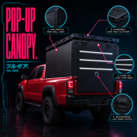 Capot rigide en aluminium pour pick-up double cabine avec fenêtres à persiennes, plateforme de toit et verrouillage à clé sans perçage pour VW Amarok OEM ODM
