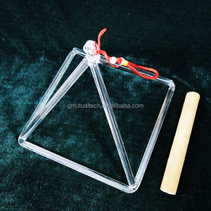 Q're 4 ~ 12 ''Pyramides chantantes en cristal de quartz clair transparent CDEFGAB C # D # F # G # A # Tones Fréquence 432Hz/440Hz pour la thérapie par le son - Product Image 2