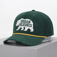 Casquette de baseball 5 panneaux 100 % coton réglable avec logo personnalisé pour l'approvisionnement en gros