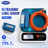 Capteur d'étiquettes ultrasonique FUWEI FGU03-C : Détecte les étiquettes autocollantes transparentes en feuille d'or et en métal argenté
