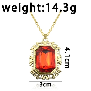 Collana Ruby di Sandman, Cosplay del Re dei Sogni, Ciondolo con Pietra Rossa di Morpheus, Gioielli Vintage, Accessori per Costumi, Regalo per Fan - Product Image 3