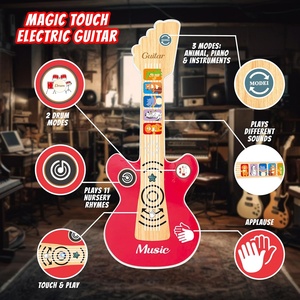 Guitare électronique tactile à 6 cordes pour tout-petits, instrument <span class=keywords><strong>de</strong></span> <span class=keywords><strong>musique</strong></span> jouet avec sons d'animaux et modes multiples pour l'éducation musicale précoce - Product Image 5