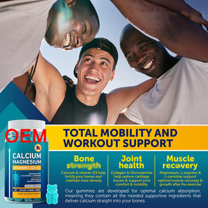 Vitaminas de crecimiento de calcio de alta absorción personalizadas para adolescentes altura vegana masticables de calcio con D3 Gummies K2 para dientes óseos - Product Image 4